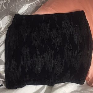 Black pencil skirt with gray detailing